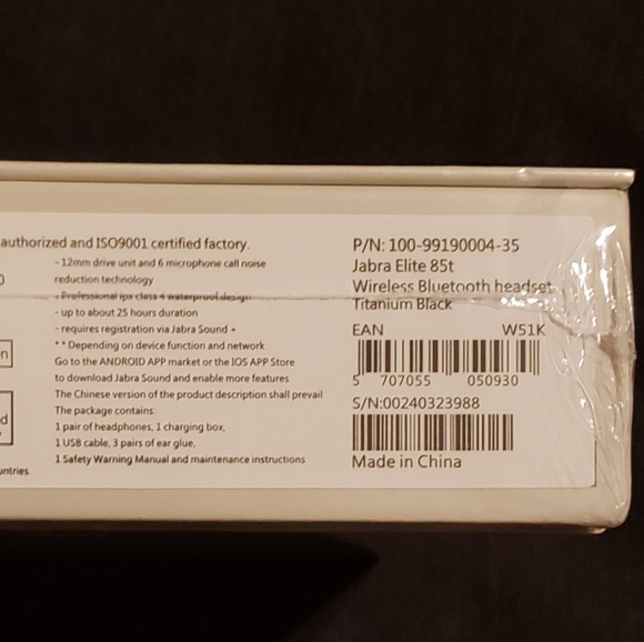 JABRA Elite 85t Wireless Bluetooth Noise Cancelling Earbuds TITANIUM BLACK - Picture 5 of 5